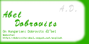 abel dobrovits business card